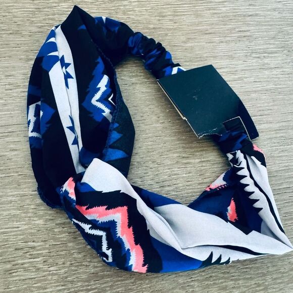 Headband Boho Print Aztec Tribal Hair Wrap Accessory - Picture 1 of 2